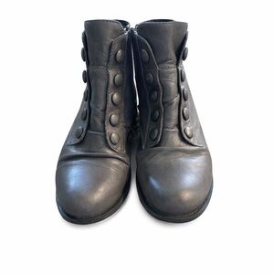 Miz Mooz Charcoal Buttoned Ankle Boots